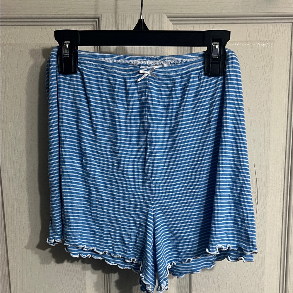 Colsie Blue and White Striped Top - Picture 8 of 13